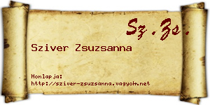 Sziver Zsuzsanna névjegykártya