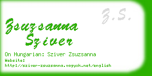 zsuzsanna sziver business card